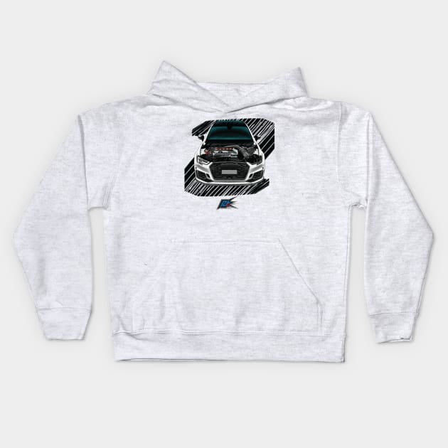 audi rs3 Kids Hoodie by naquash